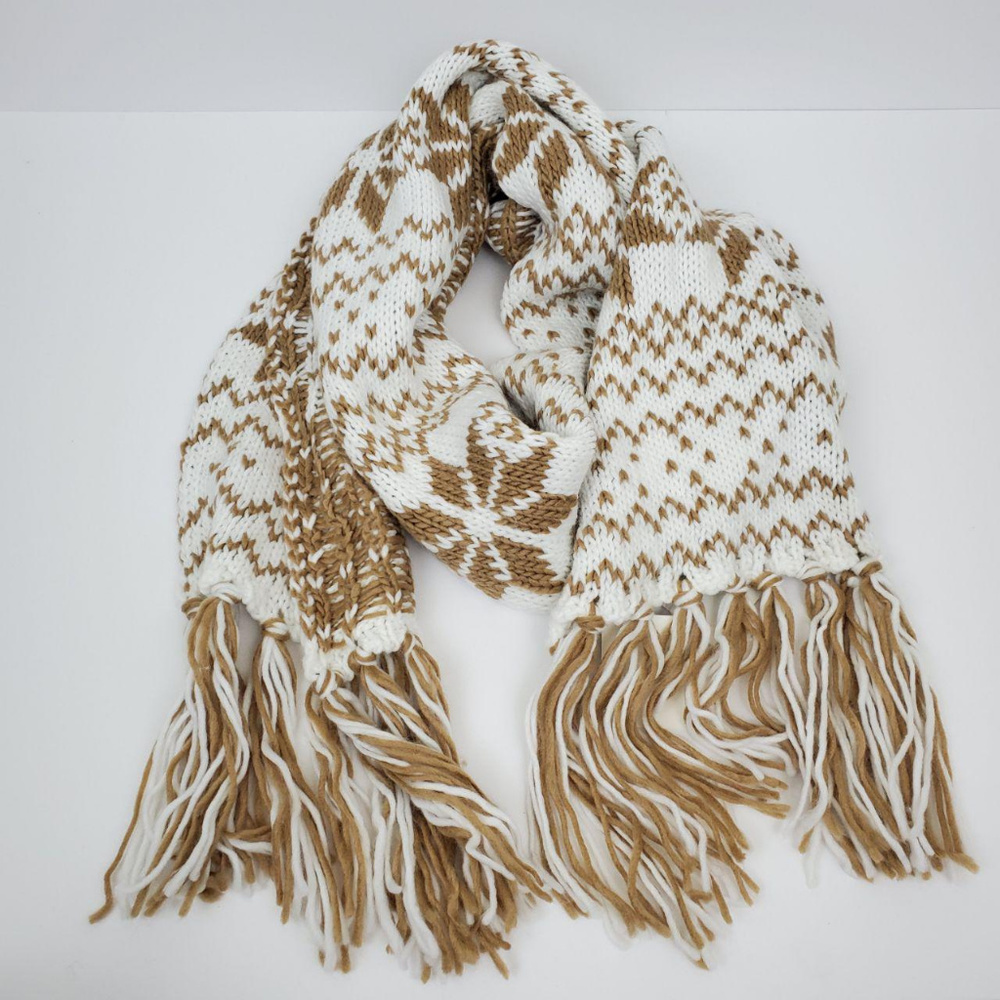 Capelli of New York l Snow Print Knit Scarf